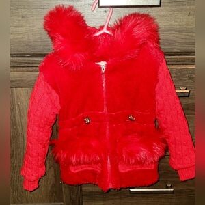 Toddler Girls Red Parka Jacket 2T